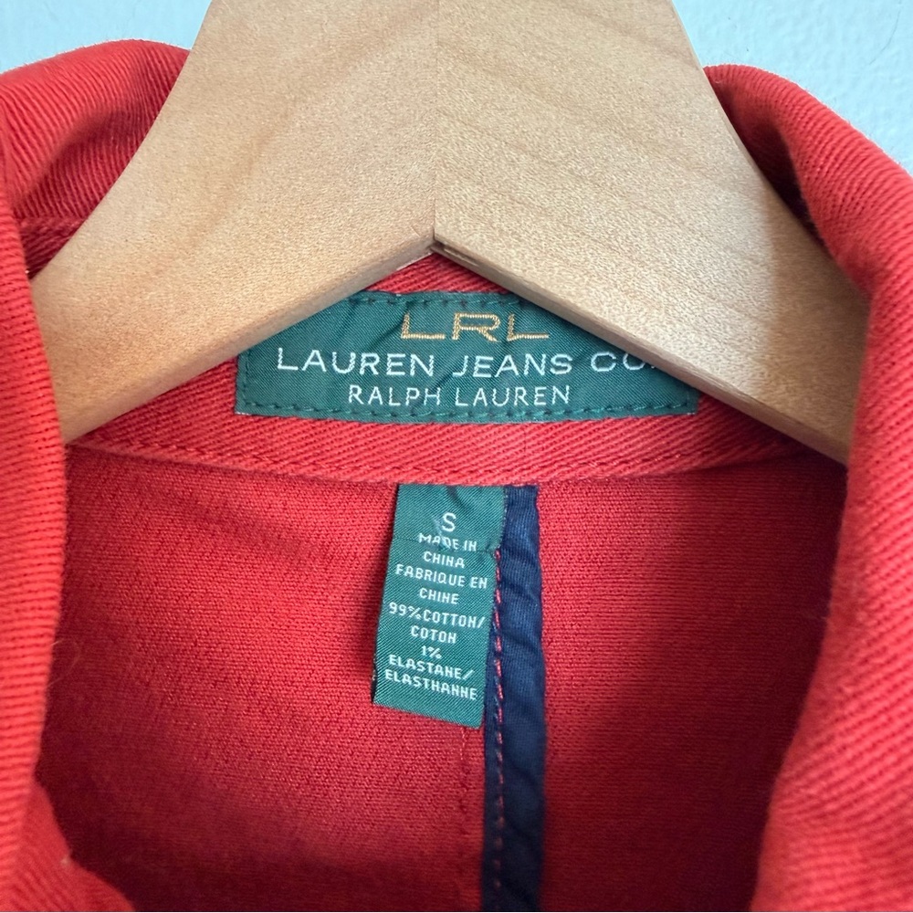 Ralph Lauren Vintage LRL Lauren Jean Co Red Toggle Fireman Jacket - Picture 4 of 7